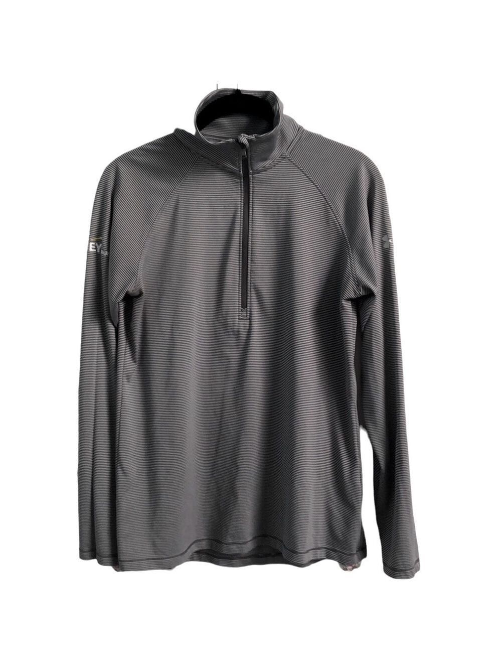 Under Armour Heat Gear Grey Tech Stripe Quarter Zip Loose Fit Size Small